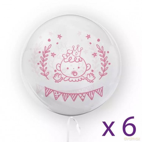 Zestaw 6 sztuk - "Dziewczynka baby shower"