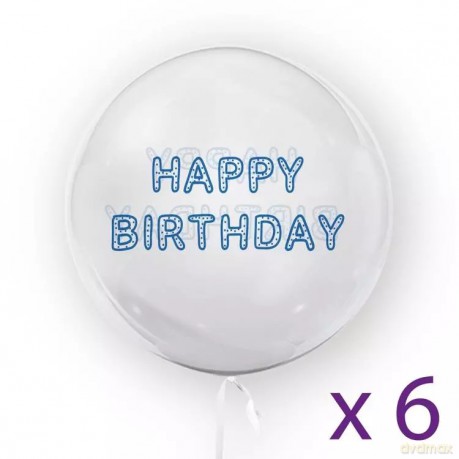 Zestaw 6 sztuk - "Happy Birthday"