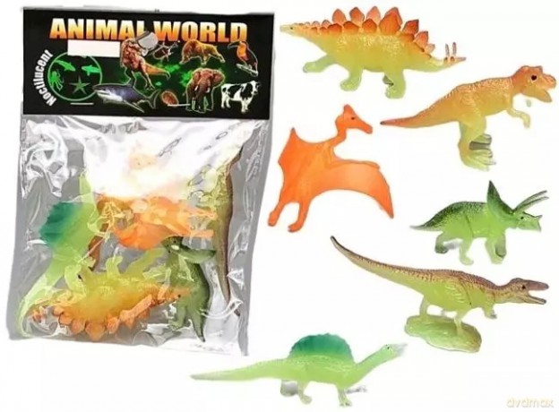 Zestaw dinozaurów świecących w ciemności [FIGURKA]