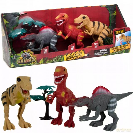 Zestaw Figurki Dinozaury Ryczą Ryk Światło Dźwięk [FIGURKA]