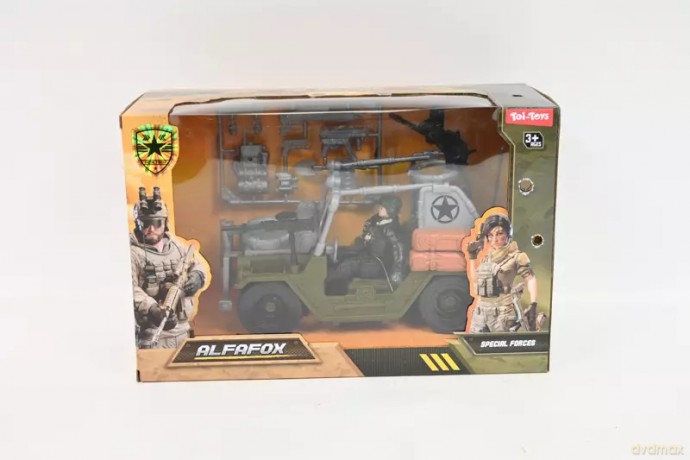 Zestaw militarny jeep+żołnierz 06087