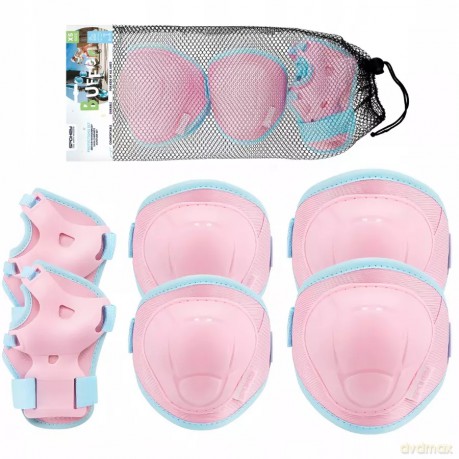 Zestaw ochraniaczy dziecięcych M GIRL różowe BUFFER 944688 Spokey