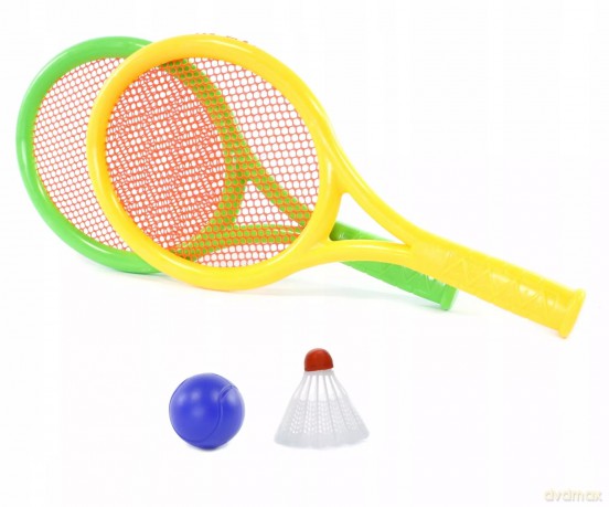 Zestaw Plażowy Badminton 2 Rakietki Lotka I Piłka