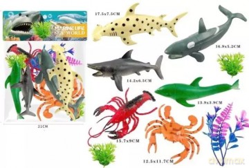 Zwierzęta morskie z akcesoriami 6szt [FIGURKA]