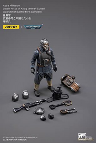 Astra Militarum Death Korps of Krieg Veteran Squad Guardsman Demolitions Specialist Warhammer 40k 1/18 Figurka 11 cm