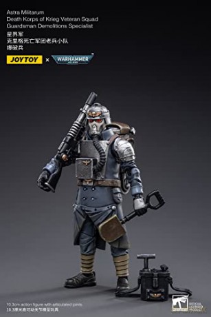 Astra Militarum Death Korps of Krieg Veteran Squad Guardsman Demolitions Specialist Warhammer 40k 1/18 Figurka 11 cm