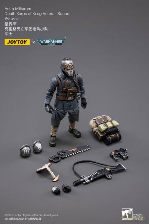 Astra Militarum Death Korps of Krieg Veteran Squad Sergeant Warhammer 40k 1/18 Figurka 10 cm