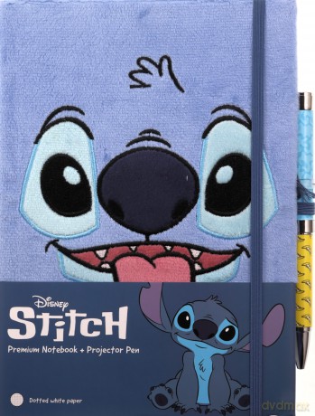 Disney Stitch Plush Notes A5 z długopisem / Disney Stitch A5 premium notebook + projector pen