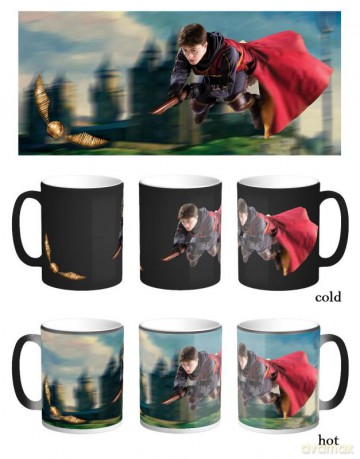 Harry Potter kubek termoaktywny - Złoty Znicz / Harry Potter heat change mug - Golden Snitch