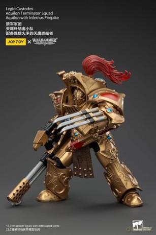 Legio Custodes Aquilon Terminator Squad Aquilon with Infernus Firepike Warhammer The Horus Heresy 1/18 Figurka 14 cm