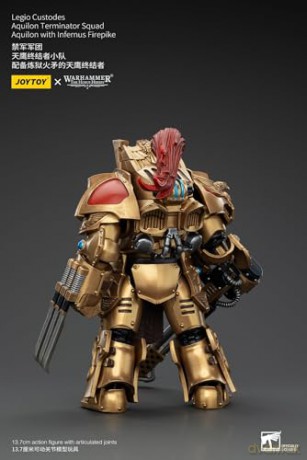 Legio Custodes Aquilon Terminator Squad Aquilon with Infernus Firepike Warhammer The Horus Heresy 1/18 Figurka 14 cm