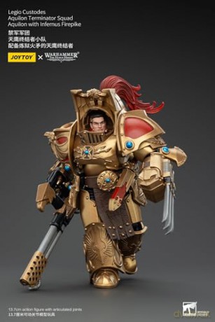 Legio Custodes Aquilon Terminator Squad Aquilon with Infernus Firepike Warhammer The Horus Heresy 1/18 Figurka 14 cm