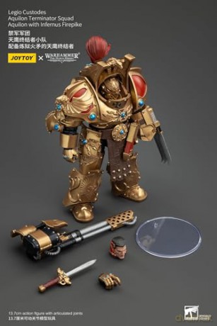 Legio Custodes Aquilon Terminator Squad Aquilon with Infernus Firepike Warhammer The Horus Heresy 1/18 Figurka 14 cm