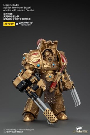 Legio Custodes Aquilon Terminator Squad Aquilon with Infernus Firepike Warhammer The Horus Heresy 1/18 Figurka 14 cm