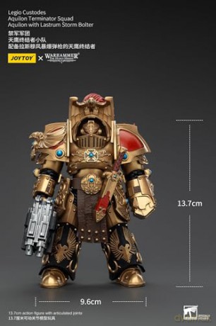 Legio Custodes Aquilon Terminator Squad Aquilon with Lastrum Storm Bolter Warhammer The Horus Heresy 1/18 Figurka 14 cm
