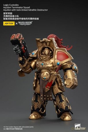 Legio Custodes Aquilon Terminator Squad Aquilon with twin-linked Adrathic Destructor Warhammer The Horus Heresy 1/18 Figurka 14 cm