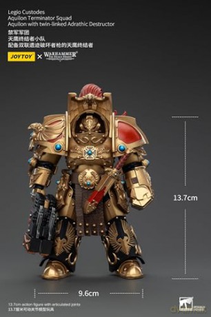 Legio Custodes Aquilon Terminator Squad Aquilon with twin-linked Adrathic Destructor Warhammer The Horus Heresy 1/18 Figurka 14 cm
