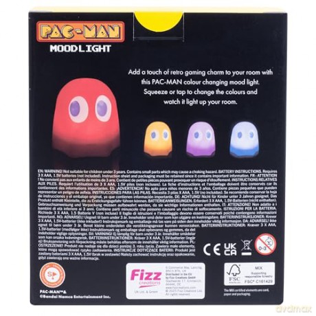 Pac-man lampka zmieniająca kolor Duszek (wysokość: 9,9 cm) / Pac-man Colour Changing Mood Light Ghost (high: 9,9 cm)