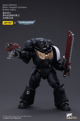 Space Marines Black Templars Outriders Brother Valtus Warhammer 40k 1/18 Figurka 12 cm