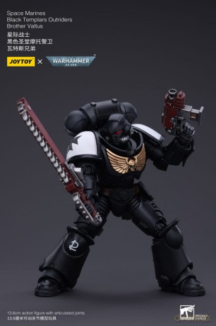 Space Marines Black Templars Outriders Brother Valtus Warhammer 40k 1/18 Figurka 12 cm
