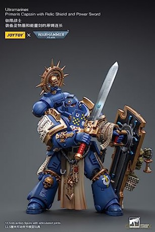 Ultramarines Primaris Captain with Relic Shield and Power Sword Warhammer 40k 1/18 Figurka 12 cm