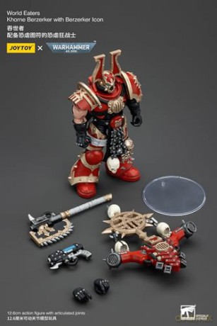 World Eaters Khorne Berzerker with Berzerker lcon Warhammer 40k 1/18 Figurka 13 cm