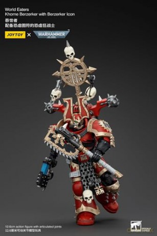 World Eaters Khorne Berzerker with Berzerker lcon Warhammer 40k 1/18 Figurka 13 cm