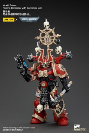 World Eaters Khorne Berzerker with Berzerker lcon Warhammer 40k 1/18 Figurka 13 cm