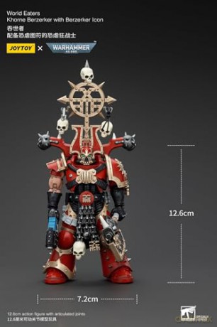 World Eaters Khorne Berzerker with Berzerker lcon Warhammer 40k 1/18 Figurka 13 cm