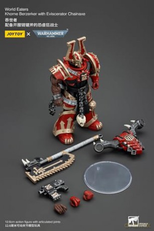 World Eaters Khorne Berzerker with Eviscerator Chainaxe Warhammer 40k 1/18 Figurka 13 cm