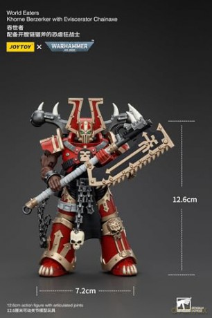 World Eaters Khorne Berzerker with Eviscerator Chainaxe Warhammer 40k 1/18 Figurka 13 cm