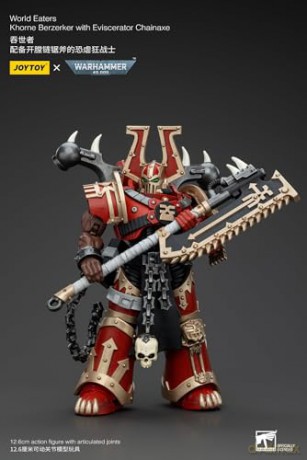 World Eaters Khorne Berzerker with Eviscerator Chainaxe Warhammer 40k 1/18 Figurka 13 cm