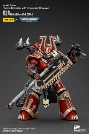 World Eaters Khorne Berzerker with Eviscerator Chainaxe Warhammer 40k 1/18 Figurka 13 cm