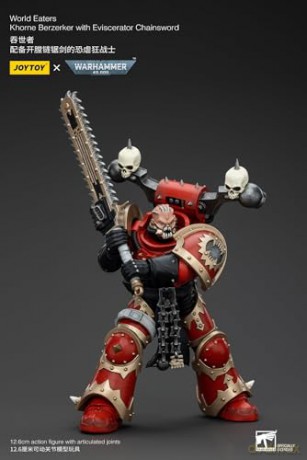 World Eaters Khorne Berzerker with Eviscerator Chainsword Warhammer 40k 1/18 Figurka 13 cm