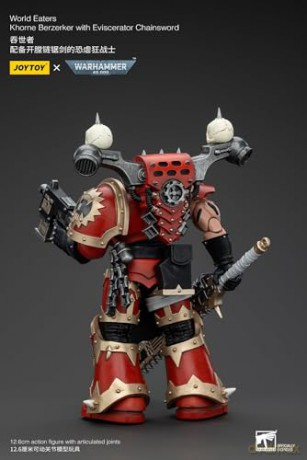 World Eaters Khorne Berzerker with Eviscerator Chainsword Warhammer 40k 1/18 Figurka 13 cm