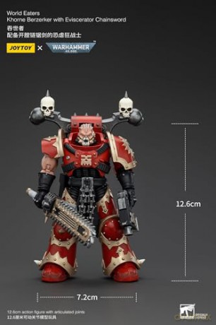 World Eaters Khorne Berzerker with Eviscerator Chainsword Warhammer 40k 1/18 Figurka 13 cm