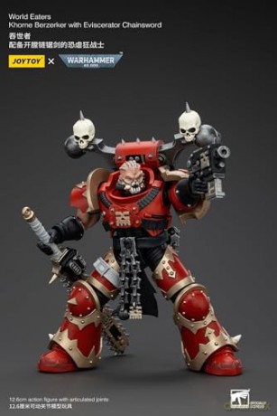 World Eaters Khorne Berzerker with Eviscerator Chainsword Warhammer 40k 1/18 Figurka 13 cm