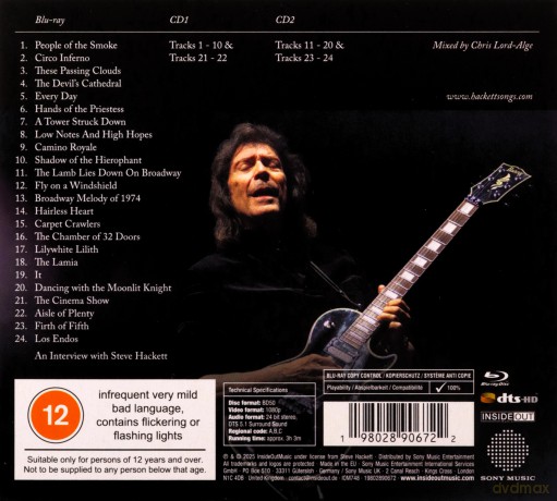 Steve Hackett: The Lamb Stands Up Live At The Royal Albert Hall [Blu-Ray]+[2CD]