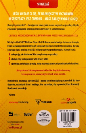 Efekt JOLT w sprzedaży. Jak najlepsi przezwyciężają niezdecydowanie klientów - Matthew Dixon, Ted McKenna [KSIĄŻKA]