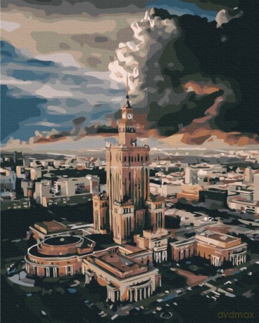Malowanie po numerach BRUSHME 40x50 cm Centrum Warszawy