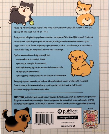Pieski kawaii. Naucz się rysować krok po kroku. 100 psów i psiaków - Olive Yong [KSIĄŻKA]
