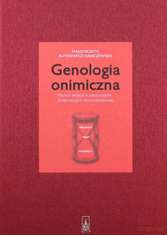 Genologia onimiczna - Małgorzata Rutkiewicz-Hanczewska [KSIĄŻKA]