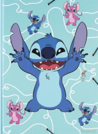 Teczka A4 kartonowa z gumką Stitch CSG0146