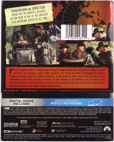 Indiana Jones and the Last Crusade (Indiana Jones i ostatnia krucjata) [Blu-Ray 4K]