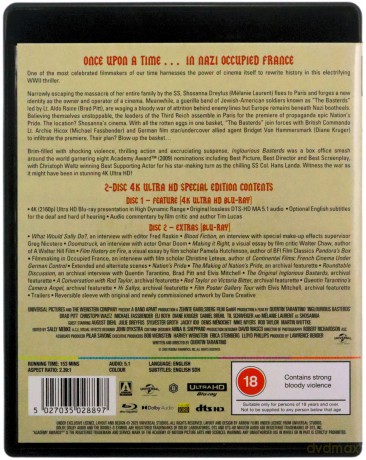Inglourious Basterds (Bękarty wojny) [Blu-Ray 4K]