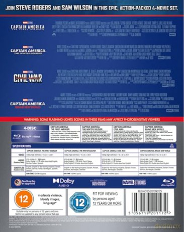 Marvel's Captain America 1-4 Collection [Blu-Ray]