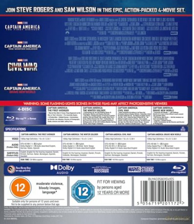 Marvel's Captain America 1-4 Collection [Blu-Ray]