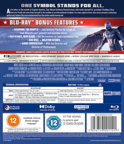 Marvel's Captain America: Brave New World (Kapitan Ameryka: Nowy wspaniały świat) [Blu-Ray 4K]