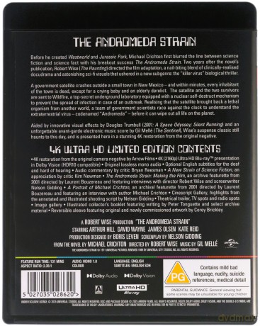 The Andromeda Strain (Limited) (Tajemnica Andromedy) [Blu-Ray 4K]