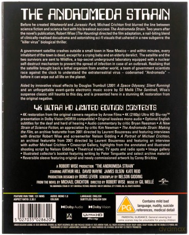 The Andromeda Strain (Limited) (Tajemnica Andromedy) [Blu-Ray 4K]